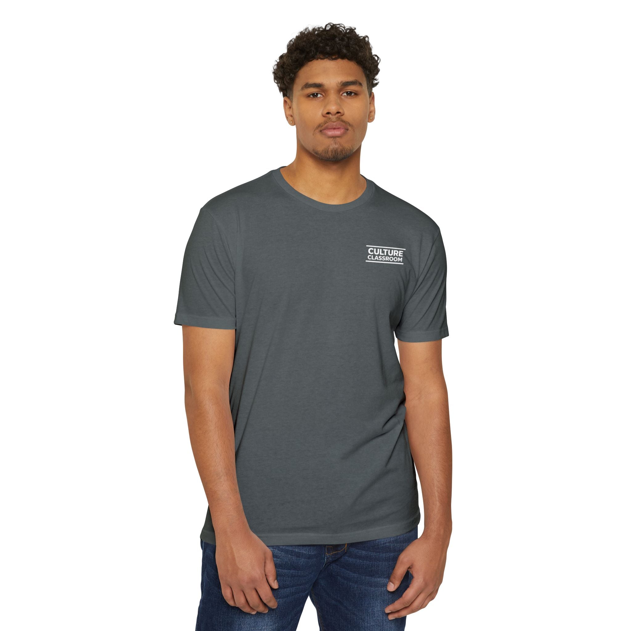 T-Shirt — Minimal 'Culture' Chest Logo Tee (Cream)