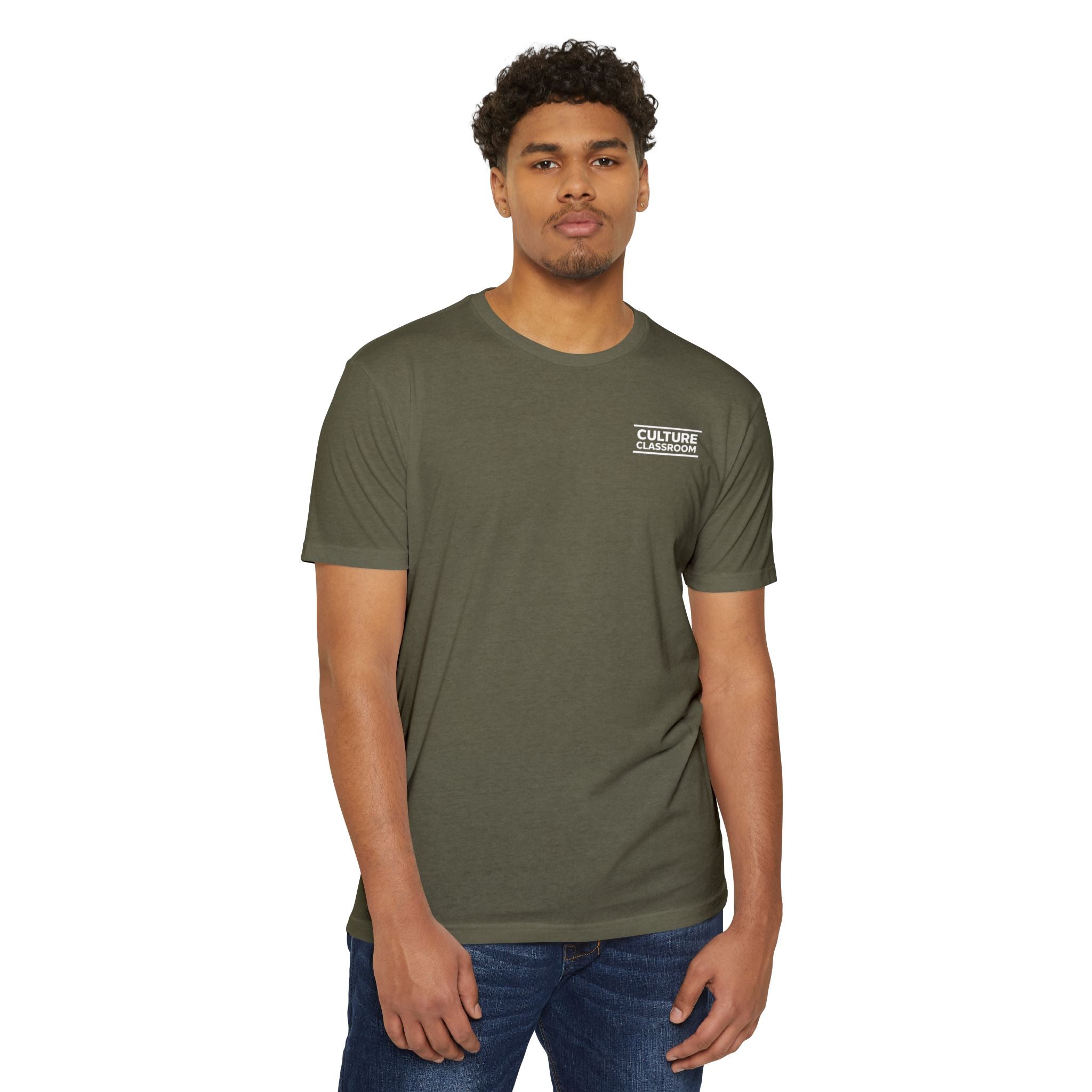 T-Shirt — Minimal 'Culture' Chest Logo Tee (Cream)