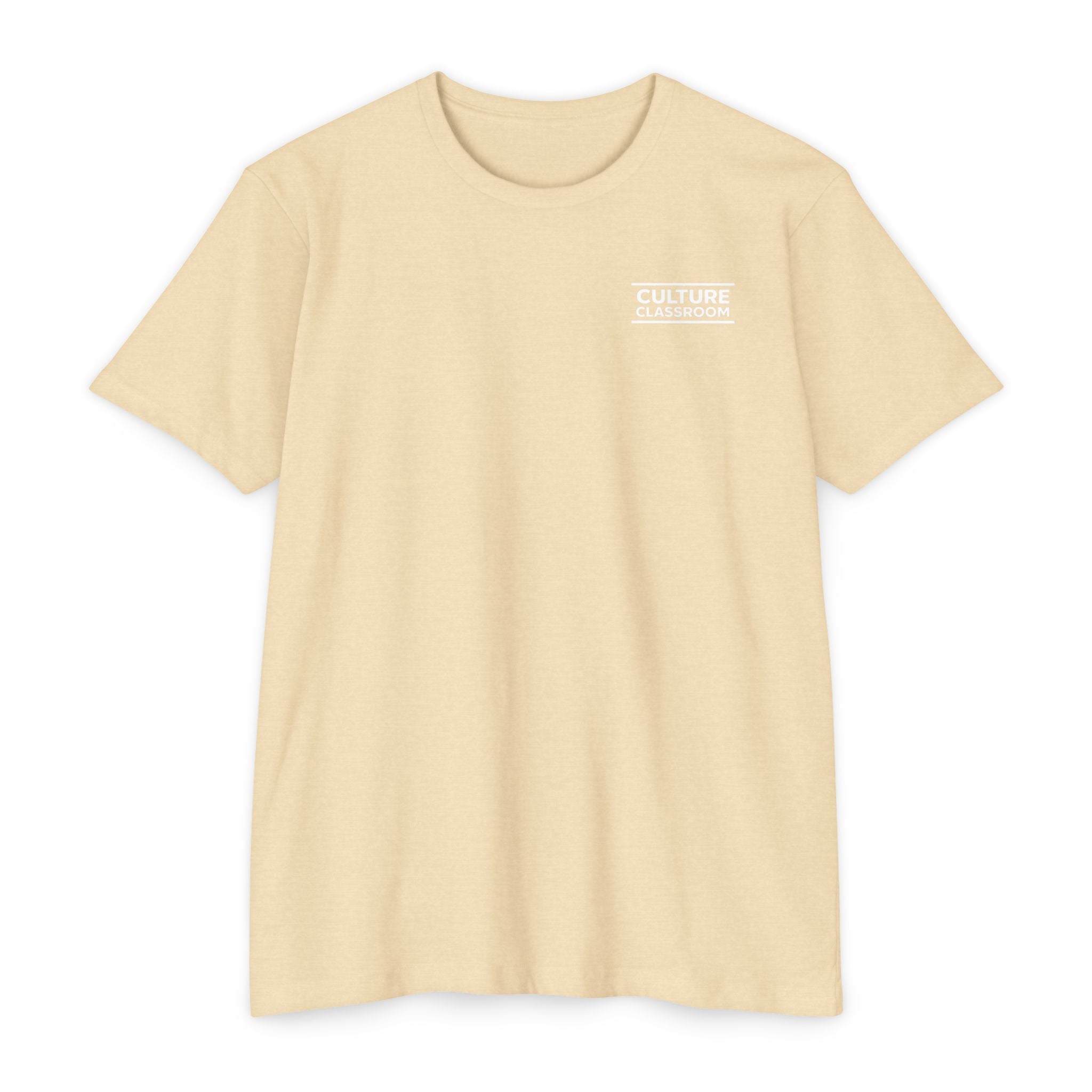 T-Shirt — Minimal 'Culture' Chest Logo Tee (Cream)