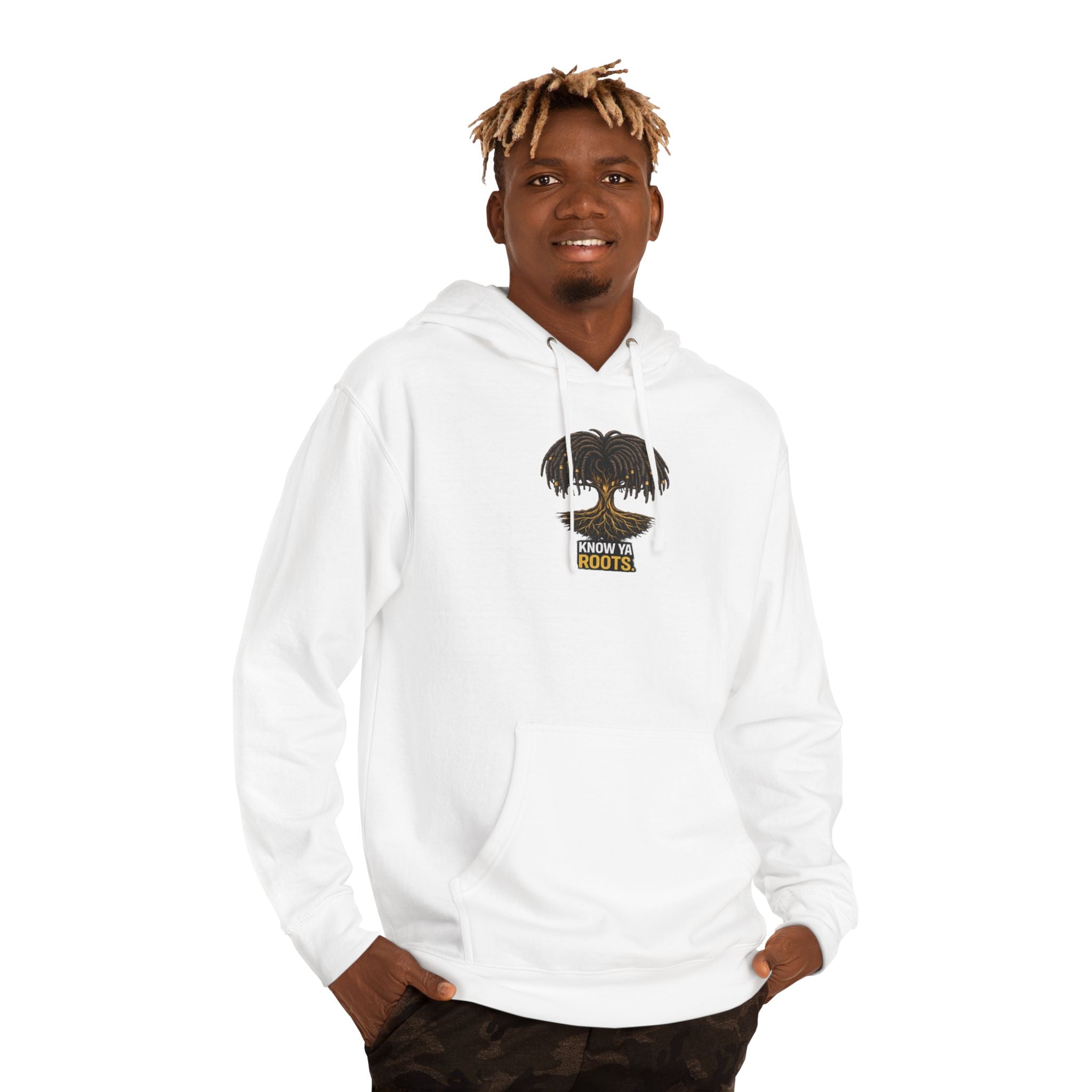 Hoodie — Black Palm Tree Graphic "Good Vibes" Sweatshirt